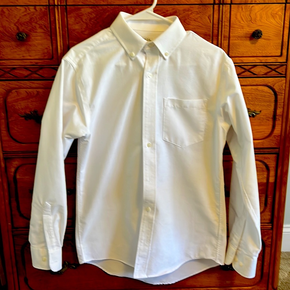 George Men’s White Button Down Shirt Long Sleeve